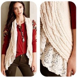 Anthropologie Lacey Sweater Vest